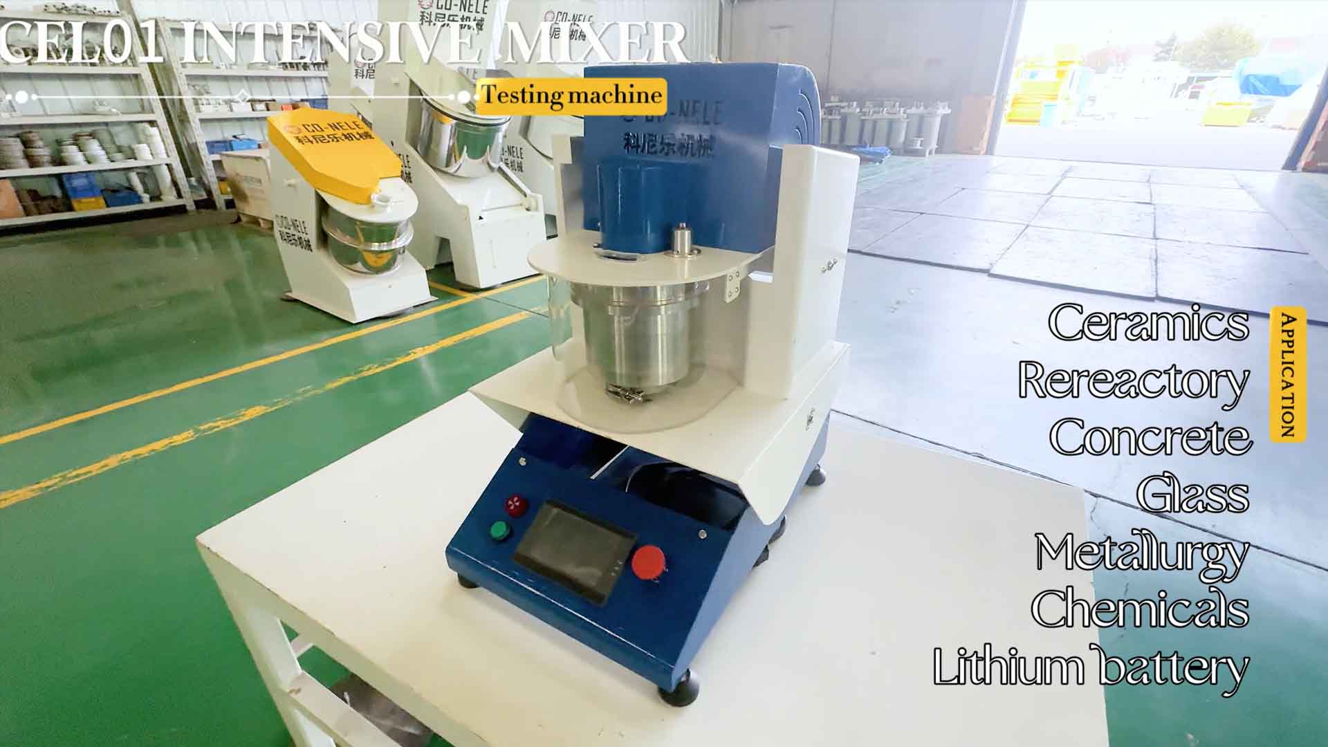 Vídeo do misturador intensivo de laboratório cel01 